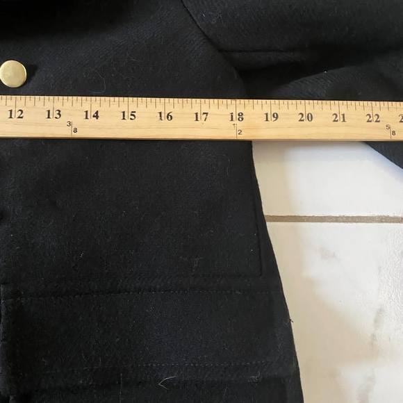 Zara Black Peacoat with Gold Accents - Picture 4 of 6